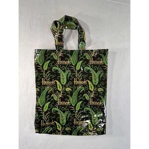 Harrods Knightsbridge Paisley Vinyl Reusable Tote Bag